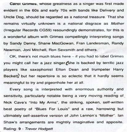 Carol Grimes Blues in Britain review